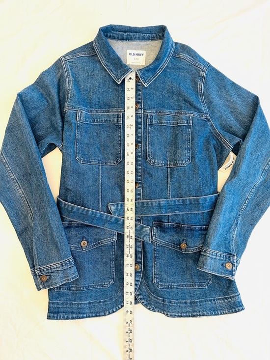 NWT Old Navy Women’s Denim Belted Jacket - Picture 5 of 14